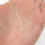 Gauge White Sterling Silver Ball 2 Inch Headpin